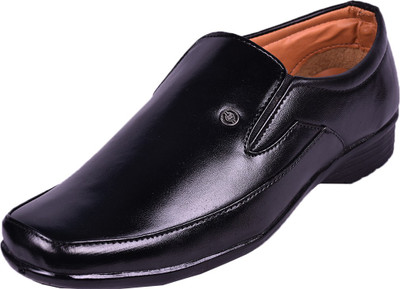 

somugi Men's Black Formal Slip on Shoes Slip On For Men(Black