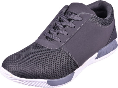 

somugi Grey Running Sports lace up Shoes Running Shoes For Men(Grey