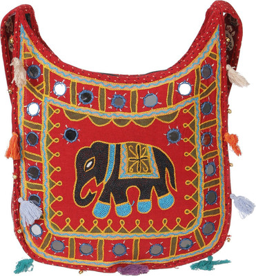 

GiftingTree Women Casual Red Cotton Shoulder Bag