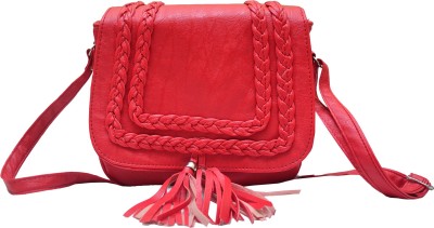 

Ferishta Women Evening/Party, Casual Red Rexine Sling Bag