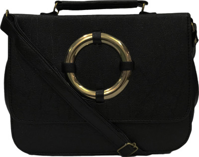 

Ferishta Women Casual, Evening/Party Black Rexine Sling Bag
