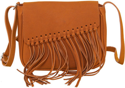 

peaubella Women Casual Tan Felt Sling Bag