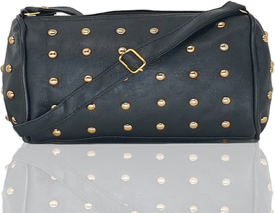 

Da Eslingas Girls Casual, Formal, Evening/Party Black Leatherette Sling Bag