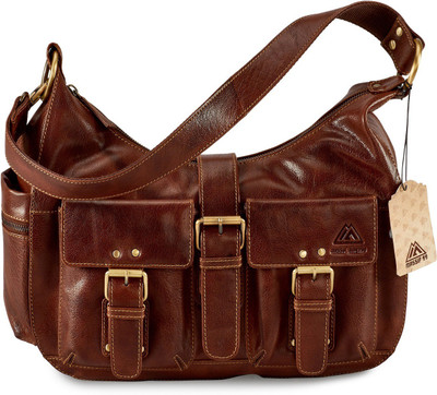 

MASSIF99 Women Evening/Party, Casual, Formal Brown Genuine Leather Hand-held Bag