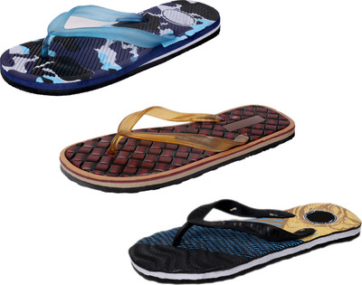 

IndiWeaves StepCare Slippers, Blue::brown::black