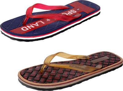 

IndiWeaves StepCare Slippers, Red::brown