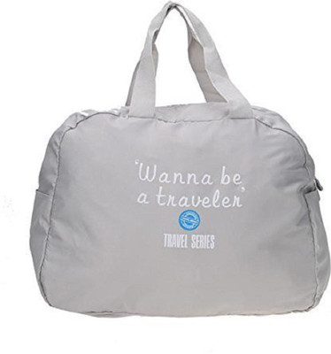 

Buyerzone Waterproof Travel Bag - Hand Luggage Wanna Be A Traveller Small Travel Bag(Grey)
