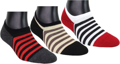 Neska Moda Men & Women Striped Peds/Footie/No-Show(Pack of 3)