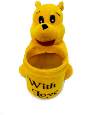 

HRDecoration H&R DECORATION Soft Gift Mini Pan Holder Toys,(Poo Bear) - 16 cm(Yellow)