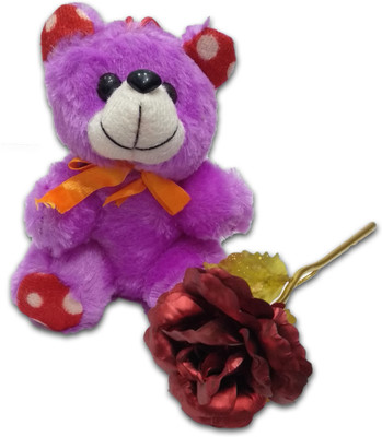 

HRDecoration Valentine Gifts Artificial Rose (Rose Teddy) - 25 cm(Multicolor)