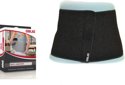 

obliq Abdomen Support Belt for Post Pregnancy, Tummy/Waist Trimmer, Weight Loss Binder Abdomen Support (L, Black)