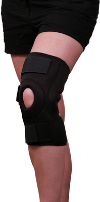 A R Functional Knee Support Joint Protection Open Patella Hinge Support (27.5 cm to 32.5 cm) Knee Support(Black)