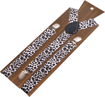 

Peluche Y- Back Suspenders for Men, Boys(White, Brown)
