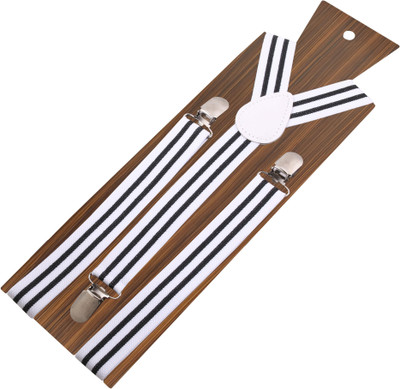 

Peluche Y- Back Suspenders for Men, Boys(White, Black)