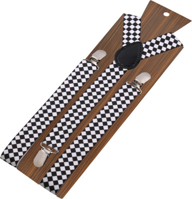 

Peluche Y- Back Suspenders for Men, Boys(White, Black)