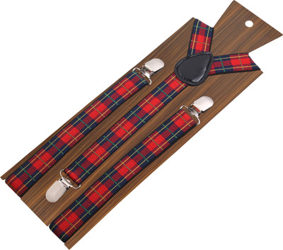 

Peluche Y- Back Suspenders for Men, Boys(Red, Black, Yellow)
