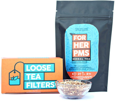 The Tea Trove For Her PMS to Balance Hormones & Discomfort Unflavoured Herbal Tea(50 g, Pouch)