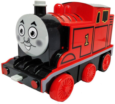 

Emob 2 in 1 Red Deformation Cartoon Character Train Robot Toy with Collision and Pull Back Feature(Red)
