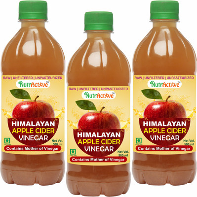 NutrActive Himalayan Apple Cider Vinegar With Mother of Vinegar Vinegar(3 x 500 ml)
