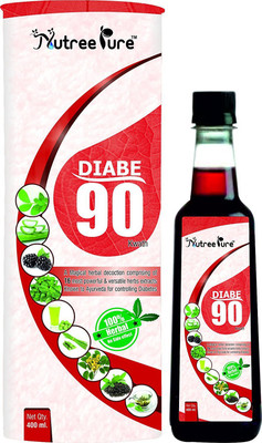 

Nutree Pure Nutree Pure Diabe-90 Kwath for Diabetes Care Ayurvedic Herbal Medicine Supplements Made from 16 Unique Herbs - 400 ml(0 mg)