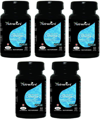 

Nutree Pure Pure Omega-3 Fish Oil, Pack Of 5)(30 mg)