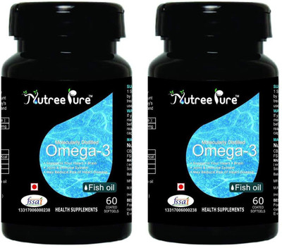 

Nutree Pure Pure Omega-3 Fish Oil (Pack Of 2)(30 mg)