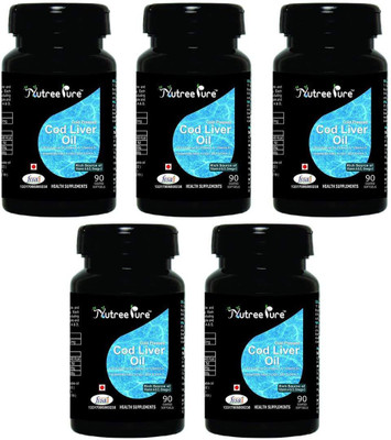 

Nutree Pure Pure Cold Pressed Cod Liver Oil, (Pack Of 5)(90 No)