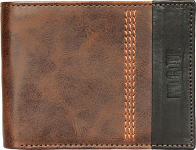 

Mogoul Men Brown Genuine Leather Wallet(3 Card Slots), Mogoul-brwnpu-201808