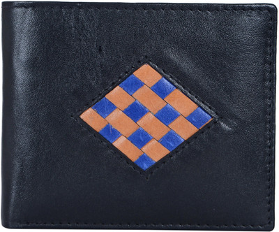 

LEATHERSTILE Men Black Genuine Leather Wallet(10 Card Slots)