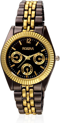 

Rosra Premium Black-Gold Golden Dial Analog Wrist Watch for Men Watch - For Men