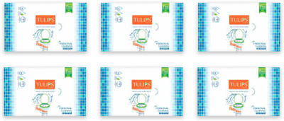 

Tulips Toilet Wet Paper Wipes 100% Flushable 10 Wipes Each (Pack of 6)(6 Pieces)