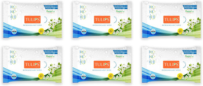 

Tulips Refreshing Wet Wipes Magnolia 20 Wipes Each (Pack of 6)(6 Pieces)