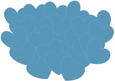 

SYGA Pack of 100 Heart Shape Art and Craft Paper Small Prop for Multipurpose Decoration_Blue
