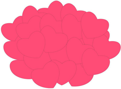 

SYGA Pack of 100 Heart Shape Art and Craft Paper Small Prop for Multipurpose Decoration_Red