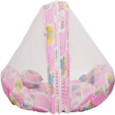 

VParents Glamour Baby Bedding set with Mosquito net and Pillow Foldable Bed(Fabric, Pink)