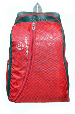 

MILLIONAIRES BY RED AND GREY SCHOOL BAG WATERPROOF BACKPACK 31.0 L Backpack(Red, Grey), R0101