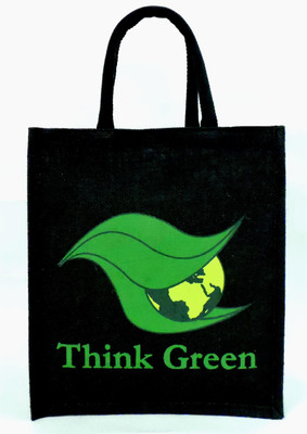 

EWB THINK GREEN JUTE GIFT BAG Multipurpose Bag(Black, 15 L)