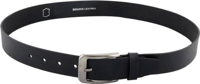 

JusTrack Men Formal Black Genuine Leather Belt