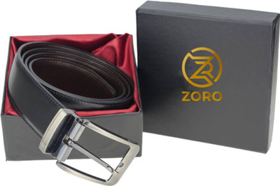 

ZORO Men Formal, Party, Casual Black Artificial Leather Reversible Belt, Black/brown
