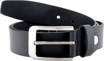 

JusTrack Men Formal Black Genuine Leather Belt