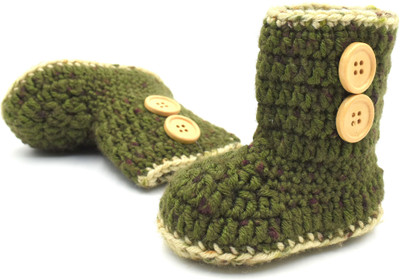 

Magic Needles Booties(Toe to Heel Length - 13 cm Mil Green)