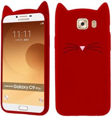 CASE CREATION Back Cover for Samsung Galaxy C9 Pro(Red, Grip Case, Silicon, Pack of: 1)