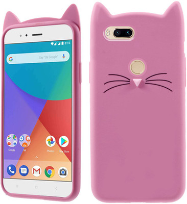 CASE CREATION Back Cover for Mi A1(Pink, Dual Protection, Silicon, Pack of: 1)