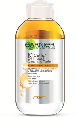 

Garnier Skin Naturals, Micellar Cleansing Bi-Phase Water Makeup Remover(125 ml)