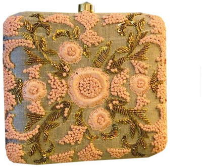 

Craftbazaar Party Gold Clutch