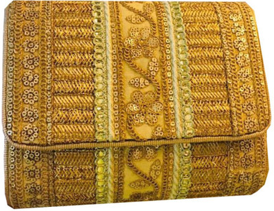 

Craftbazaar Party Gold Clutch