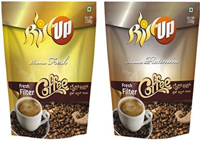 

RiseUpCoffee RiseUp Aroma Fresh Filter Coffee Powder, Aroma Platinum Filter Coffee Powder, 500 g (Combo of 2) Filter Coffee 500 g(Pack of 2, Caramel Flavoured)