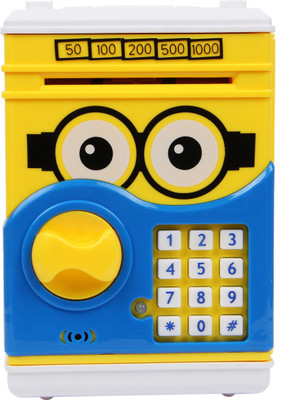 

Toyvala Minion ATM|Speaking Money Safe For Kids with Smart Electronic Lock | Piggy Bank for Coin/Bills .| Best For Gifts And Personal Use | Teach Your Kid Money Saving Coin Bank(Yellow)