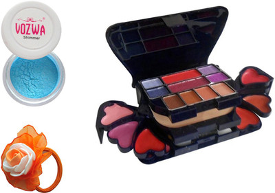 

Vozwa Blue Gradient Eyeshadow Shimmer Powder, Makeup kit and Band(Set of 3)