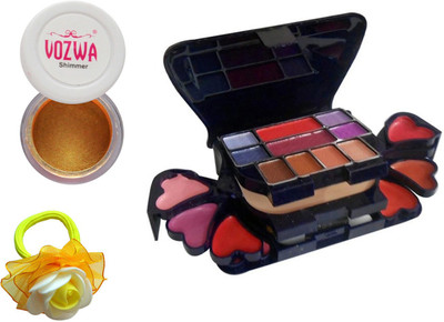 

Vozwa Gold Gradient Eyeshadow Shimmer Powder, Makeup kit and Band(Set of 3)
